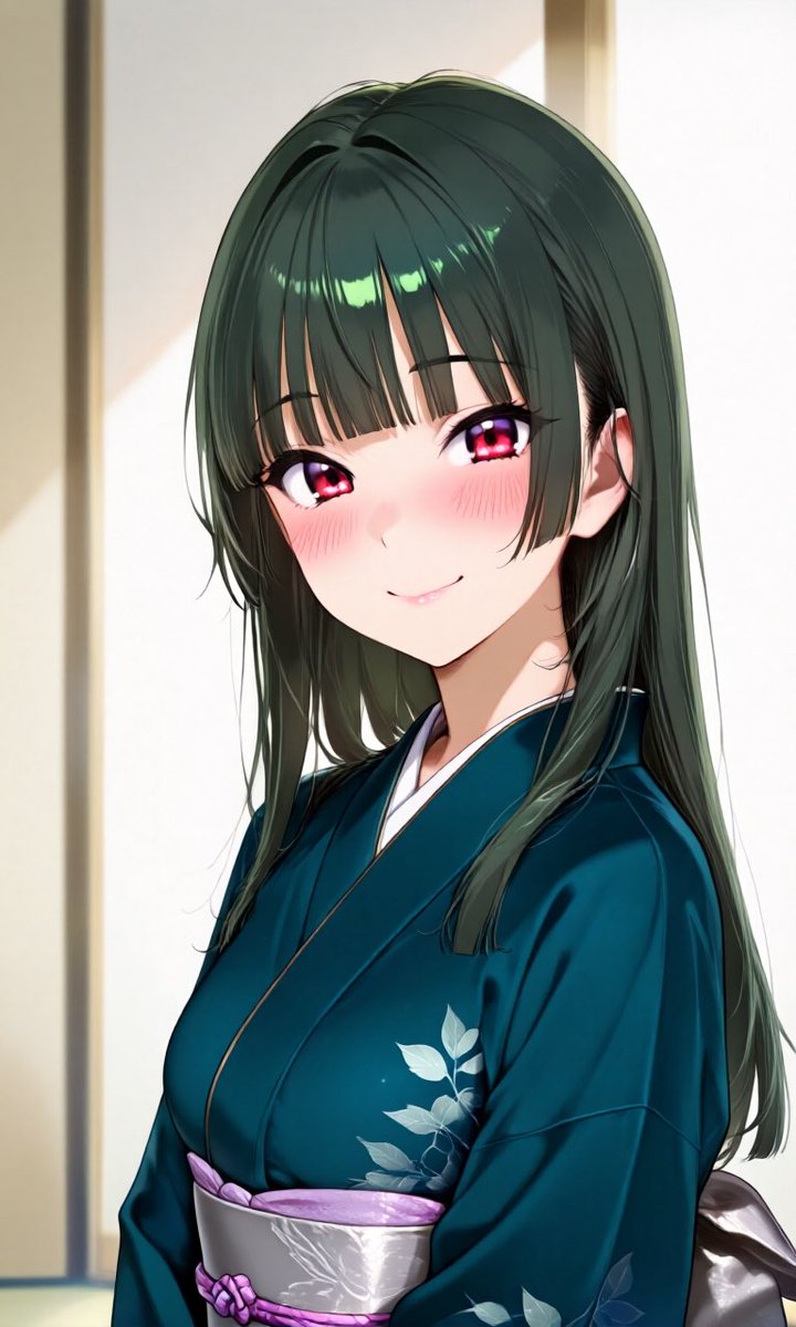 ヒロちゃんから和服のプロンプト貰ったから着てみたよぉ〜💕✨ 和服見