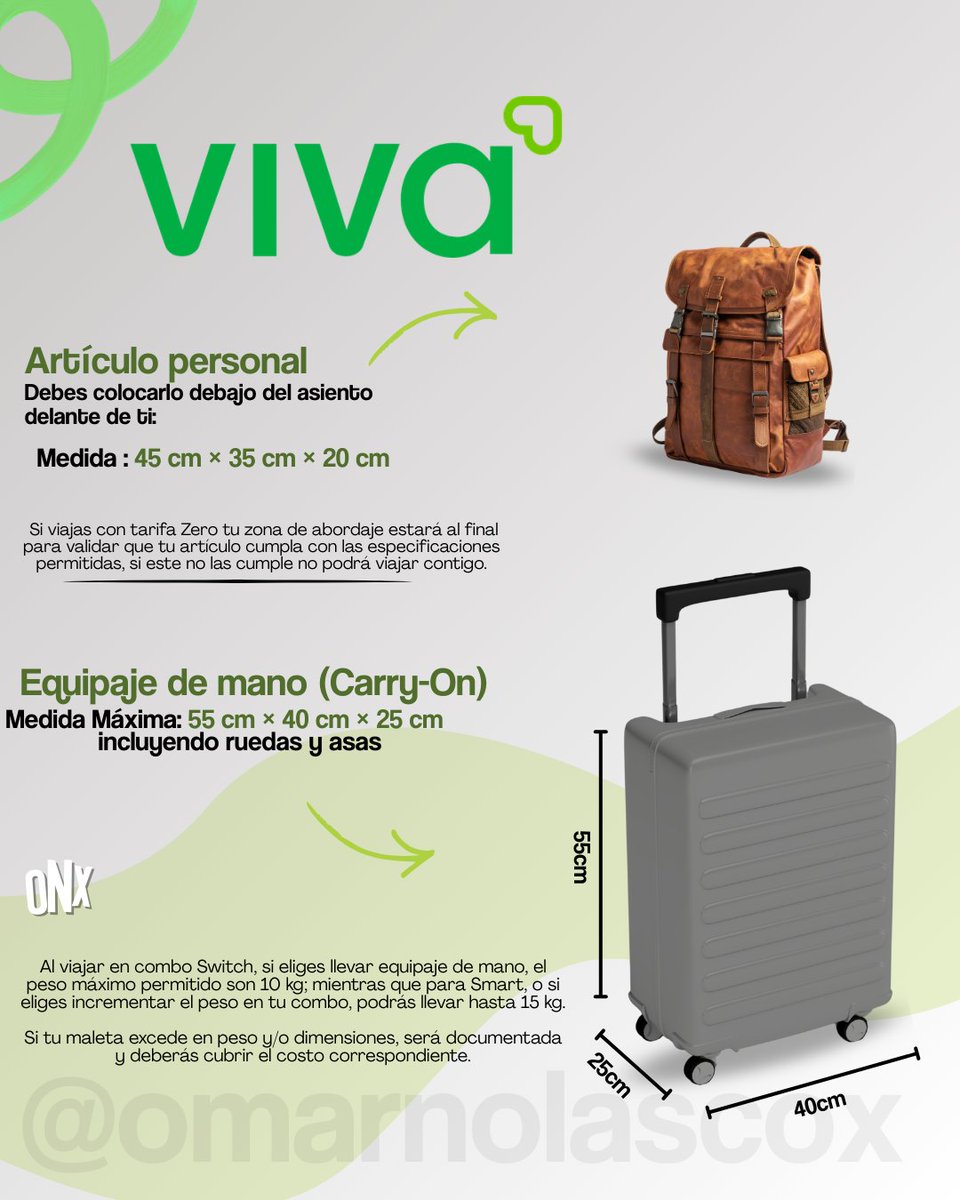 omarnolascox's tweet photo. Medidas de equipaje de mano y artículo personal de aerolineas mexicanas. Si quieres que te ayude a planear tu viaje, mándame mensaje. (Viajes personalizados y grupales)
📍 Ig / TikTok: @omarnolascox
✈️ WhatsApp: https://t.co/ZzE1UE1Xgn #equipajedemano #carryon #viajeros https://t.co/ejuSA29i8D