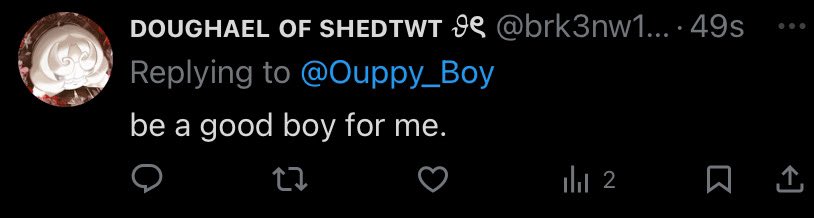 You ever favoomf with someone so hard that they say shit like this to you unprompted?