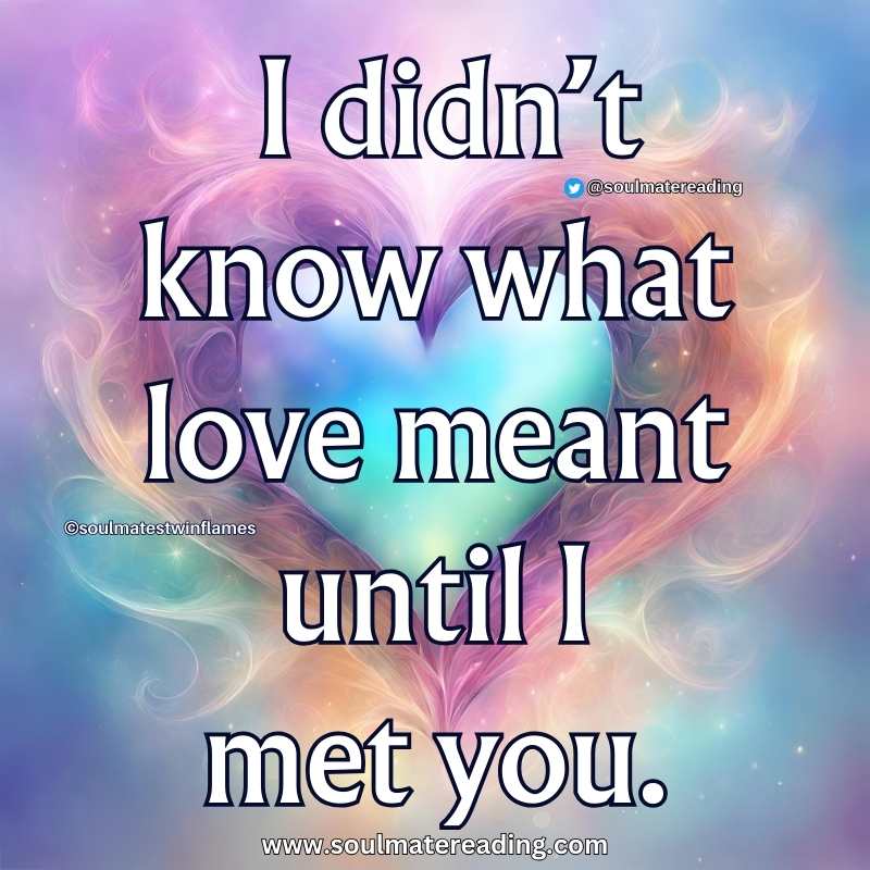 I didn't know what love meant until I met you.
#soulmate #twinflame #love #reallove #lovequote