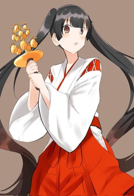 #このタグを見た人はめっちゃ可愛い女の子を貼って 巫女さん