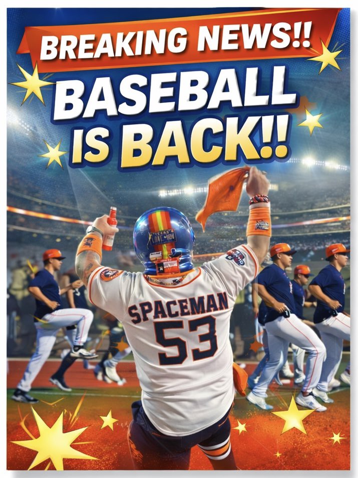 strosspaceman's tweet photo. 6 weeks from opening day!! #astros #houstonastros #houston #htown #astrosfans #astrostwitter https://t.co/OuAuSL9z8q
