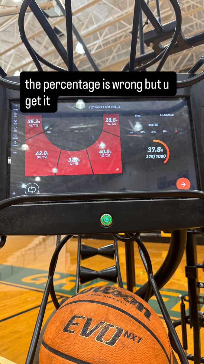 JayceTouchstone's tweet photo. (The machine is old so it doesn't count all the makes) every two days i'm getting up 1000 shots https://t.co/GzxpOg0T8m