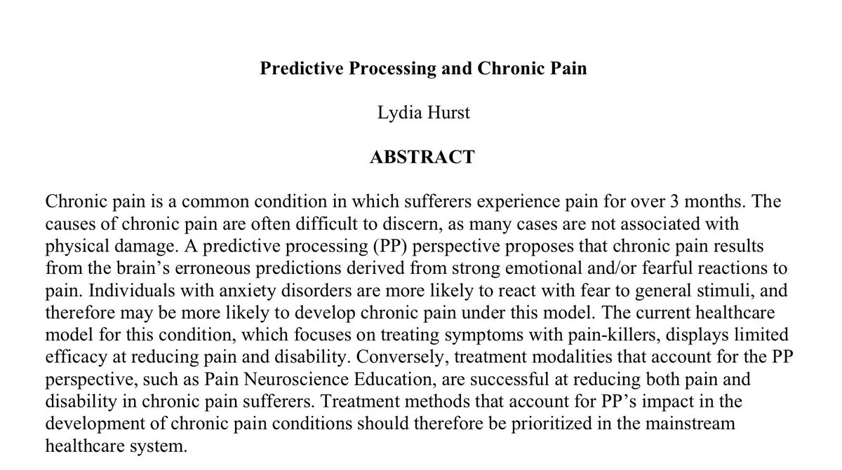 Predictive Processing and Chronic Pain

digitalcommons.morris.umn.edu/cgi/viewconten…