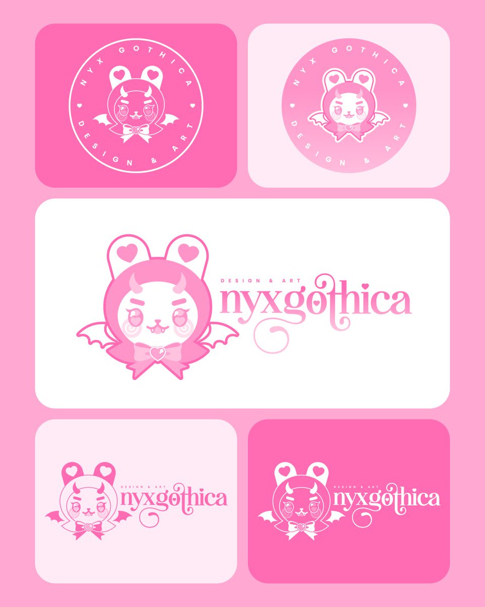 VTuber vs. their logo 💗
I had a lot of fun creating my own brand identity :3