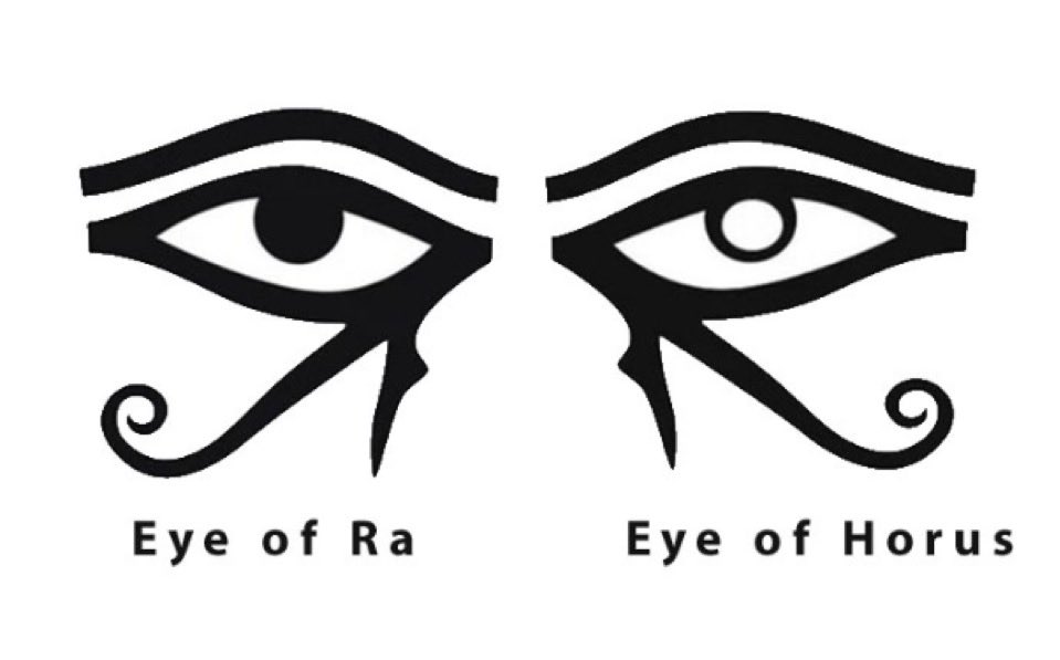 Eye of Ra (Right Eye): Associated with the sun and represents a more aggressive, fiery, and punitive power, often personified by fierce goddesses like Sekhmet to punish enemies ☀️

Eye of Horus (Left Eye): Associated with the moon, healing, wisdom, and a restorative, defensive