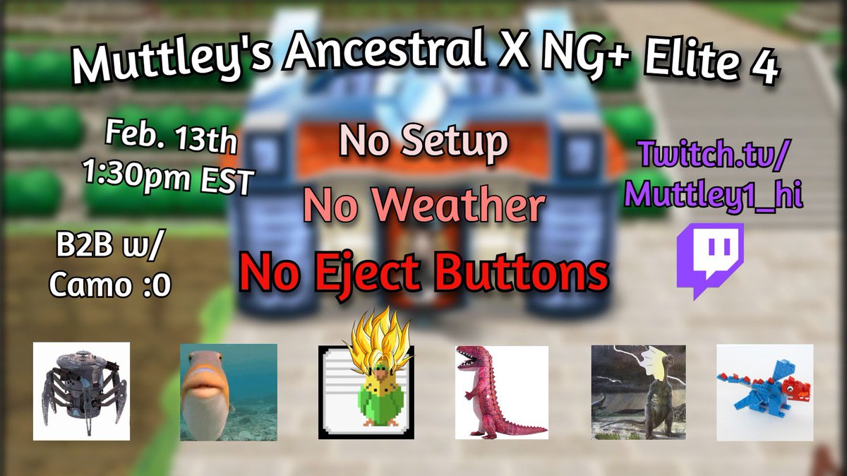 Streaming my NG+ HC nuzlocke of Ancestral X this Friday! It would mean a lot if any yall could stop by :>

Try to guess the team by the pictures lol