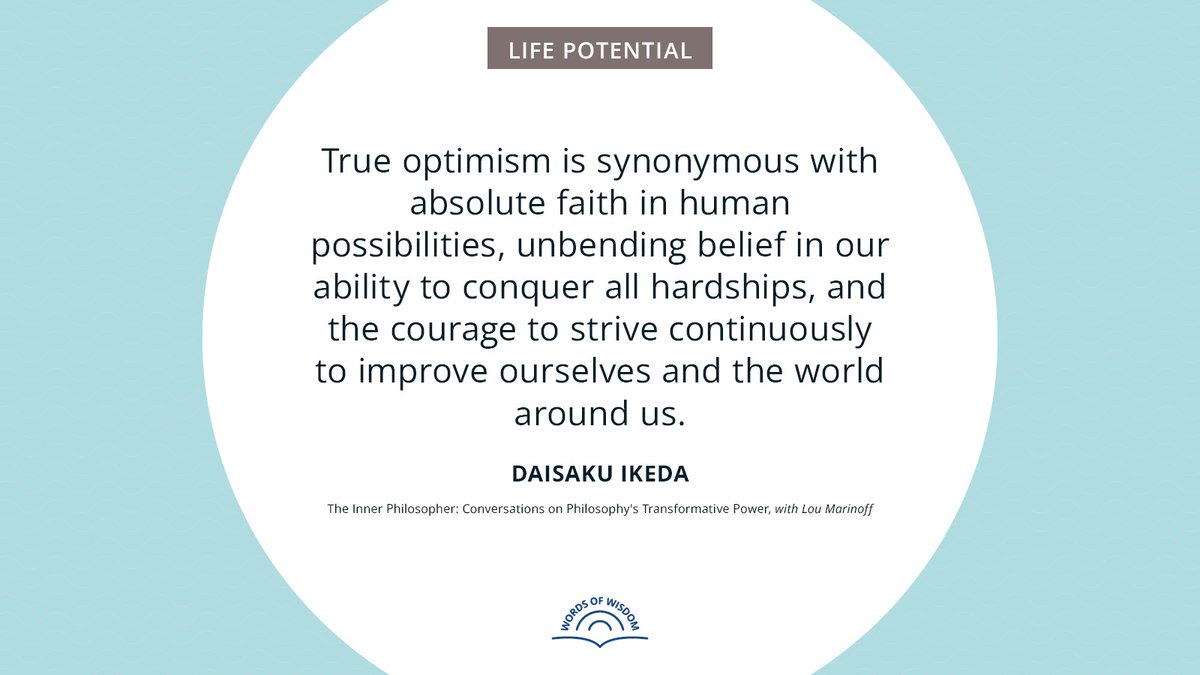 What is optimism?

For more quotes, head to: daisakuikeda.org/sub/quotations…

#HumanPotential #LifePotential #MilanoCortina2026 #WinterOlympics2026  #DaisakuIkedaQuotes #WordsOfWisdom #PeaceThroughDialogue