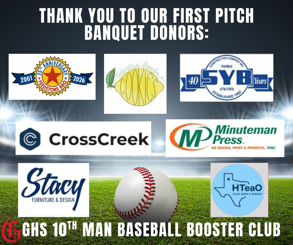 Thank you to those who helped make our First Pitch Banquet a success!!!