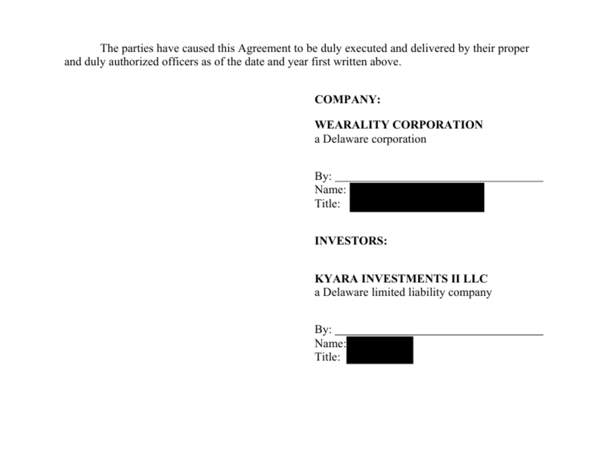 Cryptadamist's tweet photo. 2/ small mistake: Blockstream was Kyara III
apparently Kyara Investment II was "not with Joi"... maybe it was Epstein solo or w/ Brock Pierce?
either way the money that went to Kyara II went to something called #Wearality Investments from <REDACTED>, address in Cambridge https://t.co/WObQMLmDv8