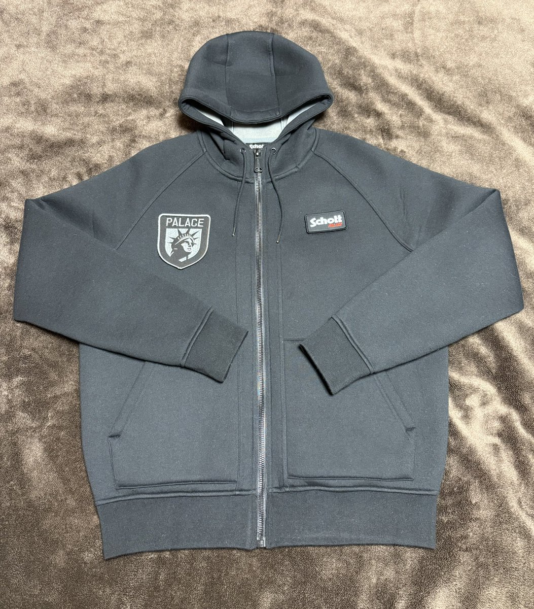 PALACE SCHOTT BONDED FLEECE HOOD Color:BLACK Price:¥35,200 これは 