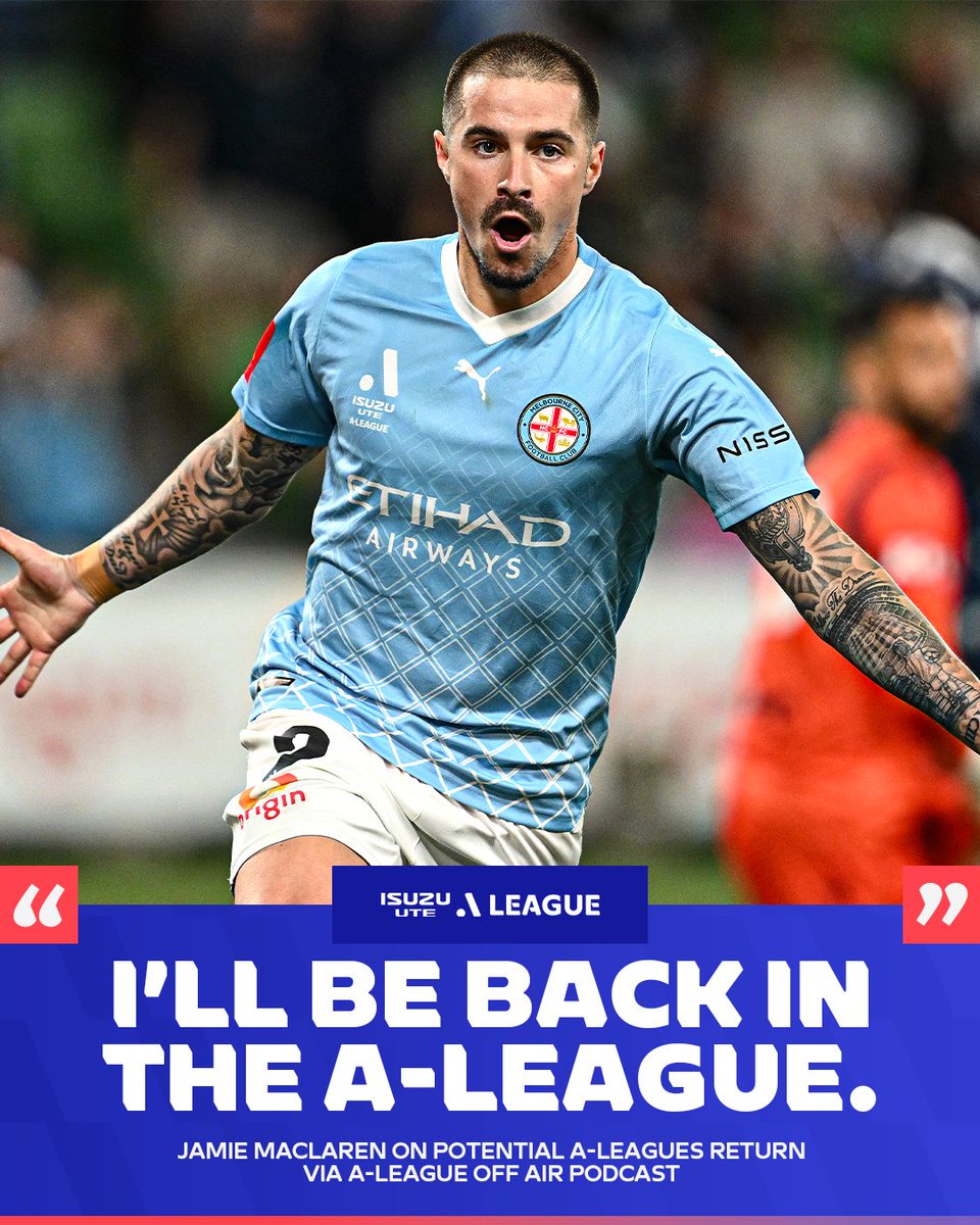 aleaguemen's tweet photo. Jamie Maclaren back in the A-Leagues? The league's great goalscorer has confirmed it could happen 🇦🇺👀 https://t.co/wCn8LmQ64b