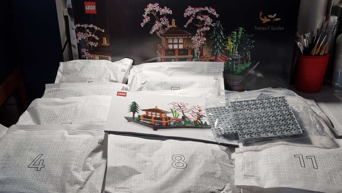 Time to start a new #Lego set - Tranquil Garden 1363 pieces.