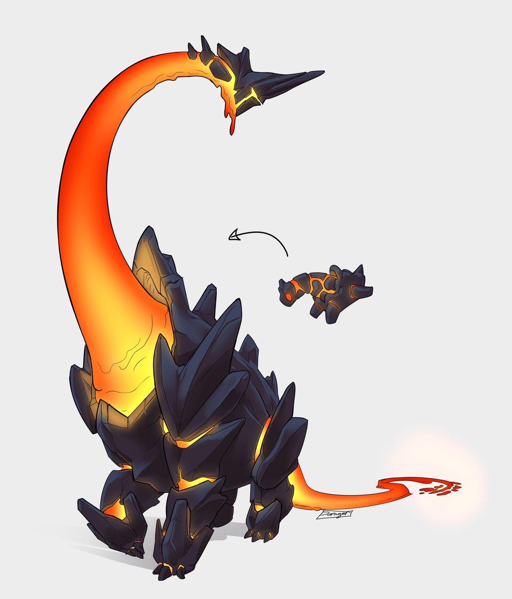 Doragon_LW's tweet photo. I want to draw elemental dinosaurs, so here's a lava sauropod

#dinosaurs https://t.co/VOnsai30Ij