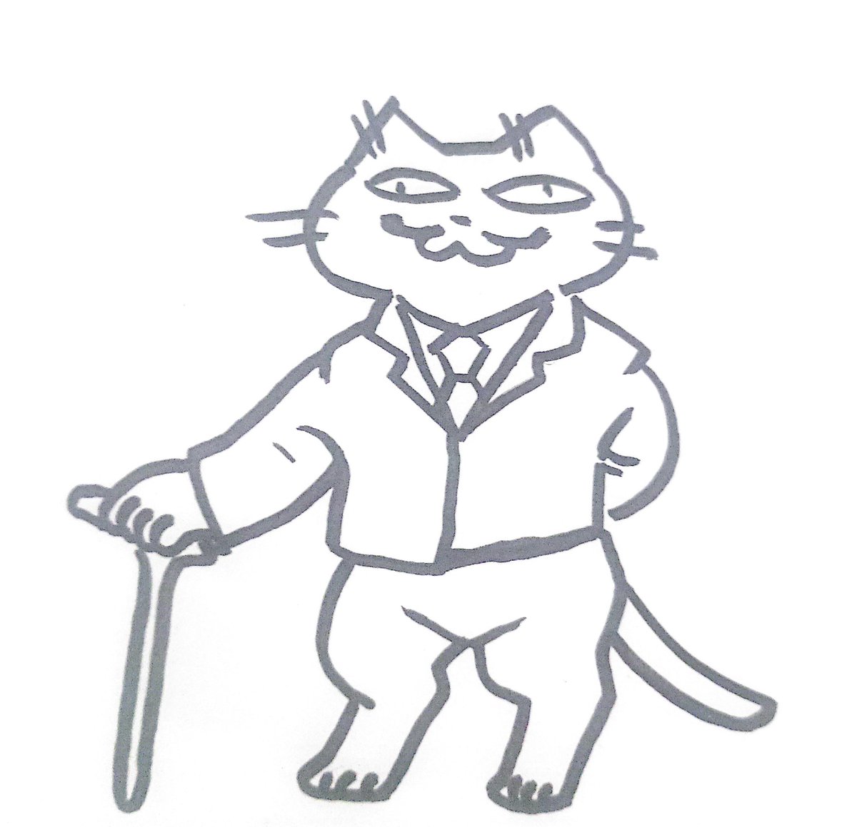 「やる気の有無で絵柄が決定的に変わることはない」と言ってる人がいて
「じゃあやる気ない今だからこそかいてみるか」とかいたねこだらです