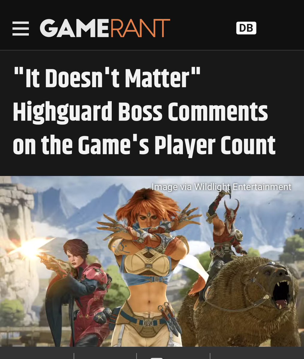 Pirat_Nation's tweet image. But Highguard devs said the player count was irrelevant.
