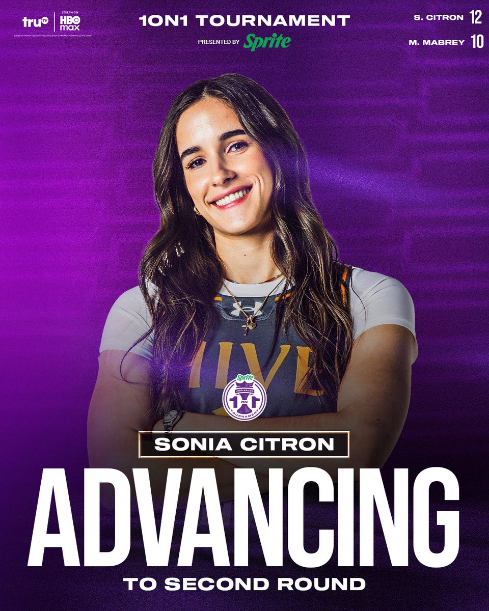 Unrivaledwbb's tweet photo. Sonia Citron advances to Round 2 👑 https://t.co/rOGIyyOgRL
