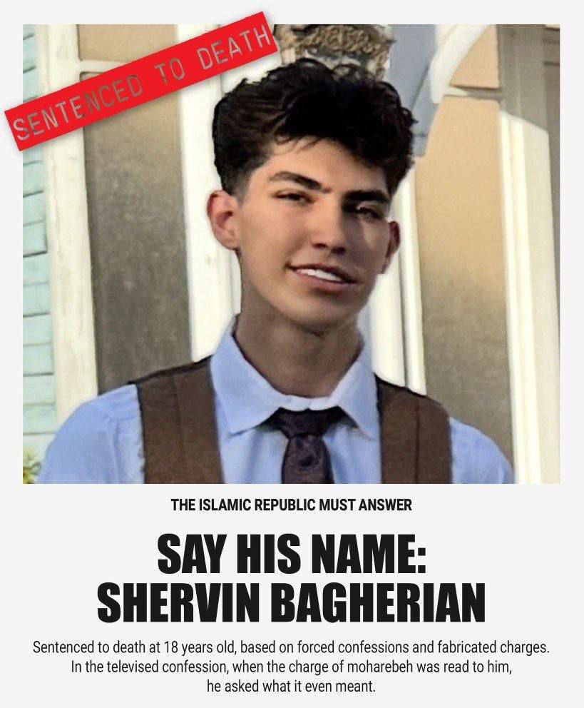 someonex696's tweet photo. @IsraelArmySpoof 🚨 URGENT:
18-year-old #Shervin_Bagherian is facing imminent execution. He was sentenced to death on fabricated murder charges following an unfair and sham trial. Time is running out — we must raise our voices for him now.
#Saleh_Mohammadi 
قسم به خون یاران ایستاده ایم تا پایان! https://t.co/aus1Z1I0Jn