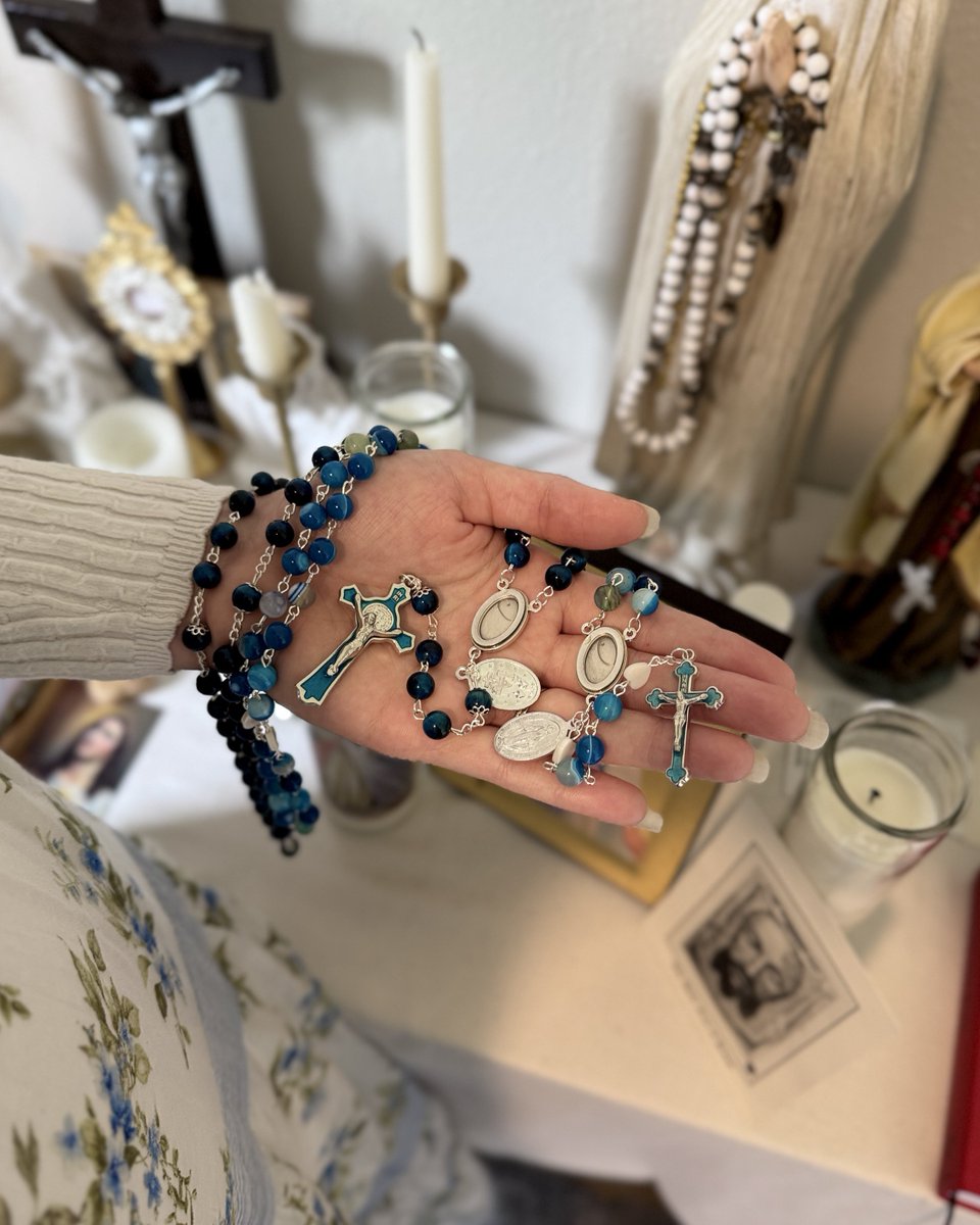 I made rosaries with Lourdes water