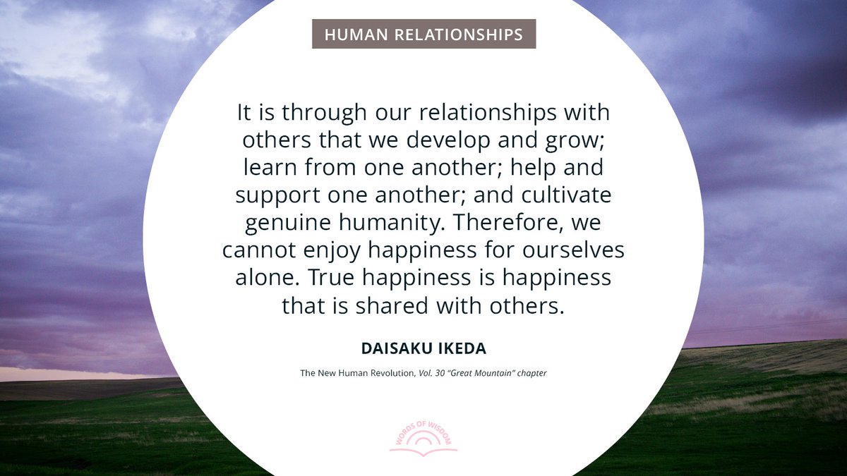 Life becomes richer when our happiness includes others. 💞

For more quotes, head to: daisakuikeda.org/sub/quotations…

#HumanConnection #DaisakuIkedaQuotes #WordsOfWisdom #PeaceThroughDialogue