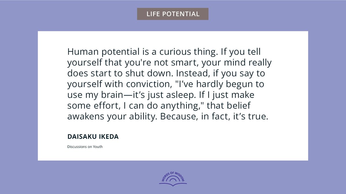 What do you usually tell yourself when things get tough?

For more quotes, head to: daisakuikeda.org/sub/quotations…

#LifePotential #DaisakuIkedaQuotes #WordsOfWisdom #PeaceThroughDialogue