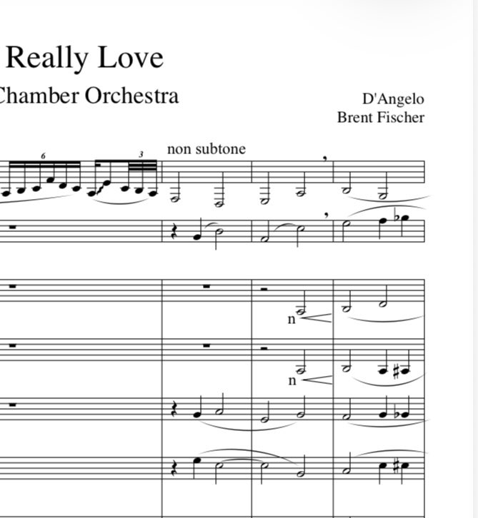 Remembering D’Angelo, born 52 years ago today. Many have tried to transcribe what we did but only one former student of mine ever got it correct. See if you can guess which instruments are represented here.
