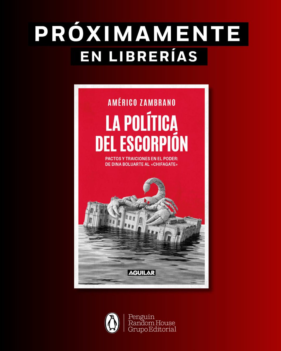 mecozam's tweet photo. El poder no cae por sorpresa.
Se negocia, se protege y, cuando deja de ser útil, se descarta. Ocurrió antes y puede volver a suceder.
De eso trata “La política del escorpión”, mi nuevo libro con @penguinlibrospe
Pactos y traiciones en el poder.

En librerías en los próximos días. https://t.co/rp6fbdPln3
