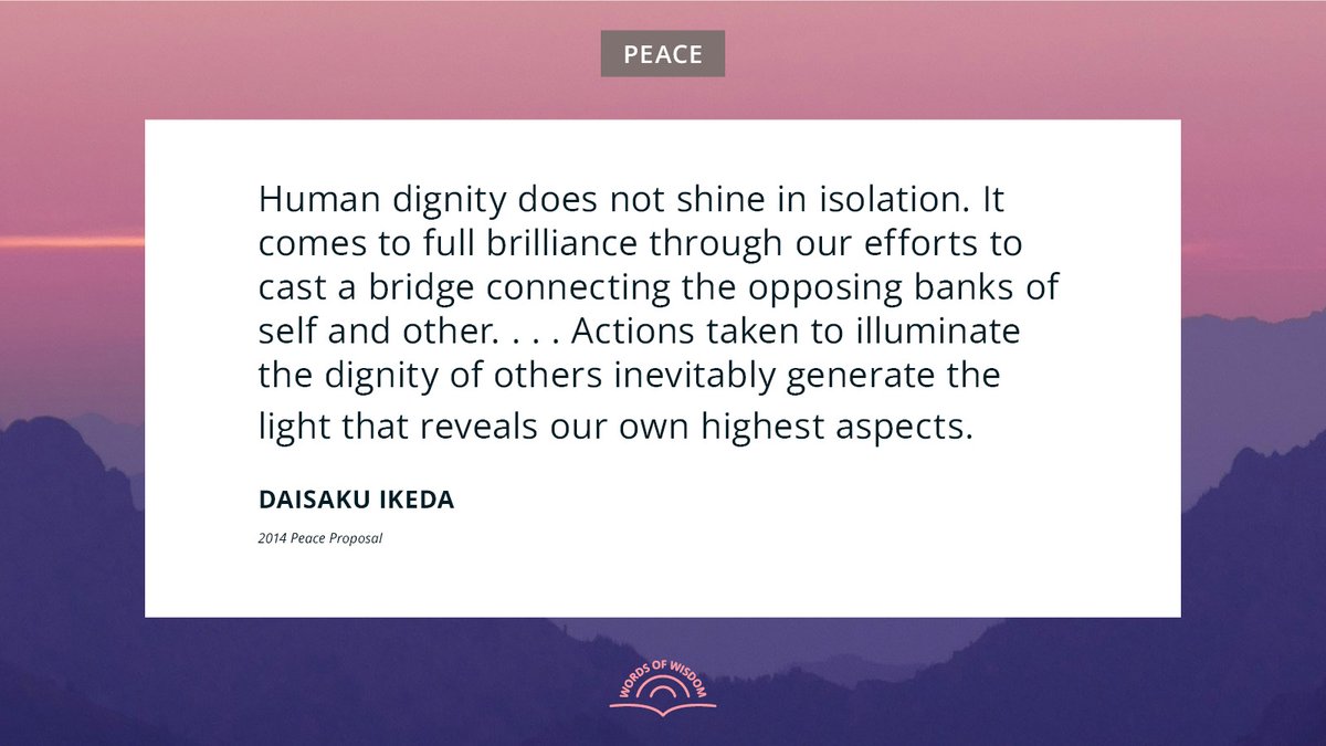 As the Games come to a close, the pursuit of peace carries on—person to person. 

For more quotes, head to: daisakuikeda.org/sub/quotations…

#MilanoCortina2026 #WinterOlympics2026  #Peace #Sportsmanship #DaisakuIkedaQuotes #WordsOfWisdom #PeaceThroughDialogue