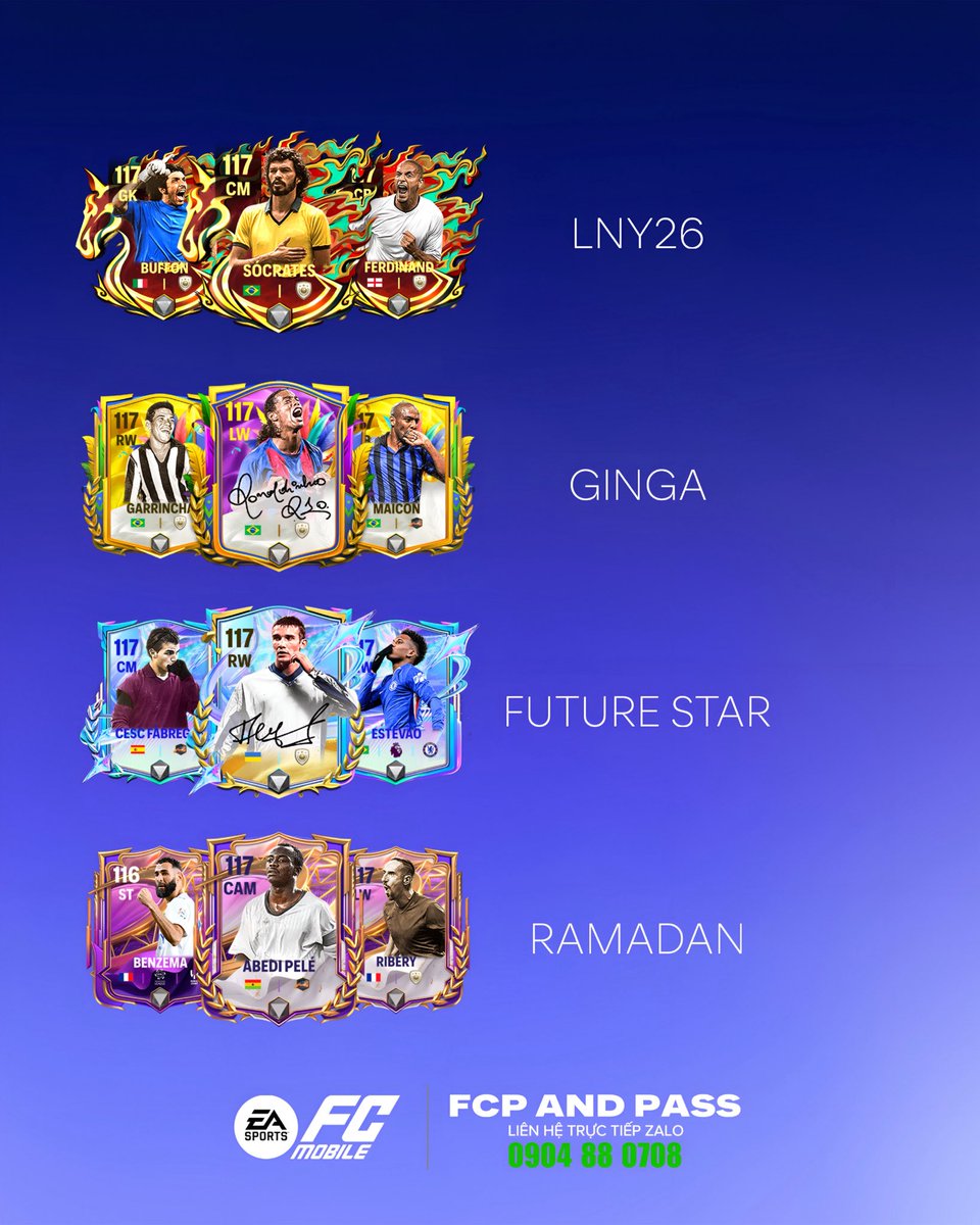 OMG, 5 events happening at the same time, my 117 cards from yesterday are about to become useless 🥹

#FCMOBILE