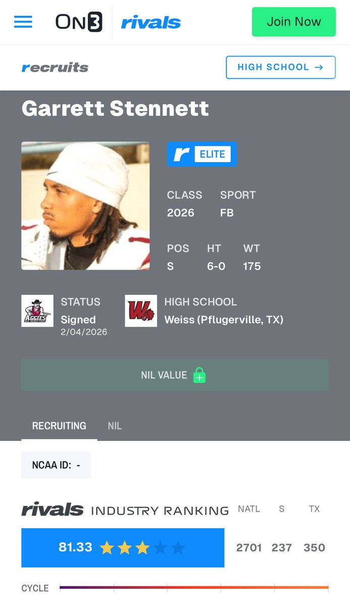 Garrett Stennett 3⭐️ DB tweet media