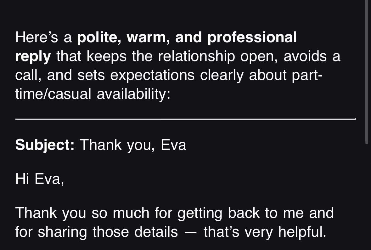 happyweva's tweet photo. A legit email I got from hire team 😭 https://t.co/jnd4N4HKPV