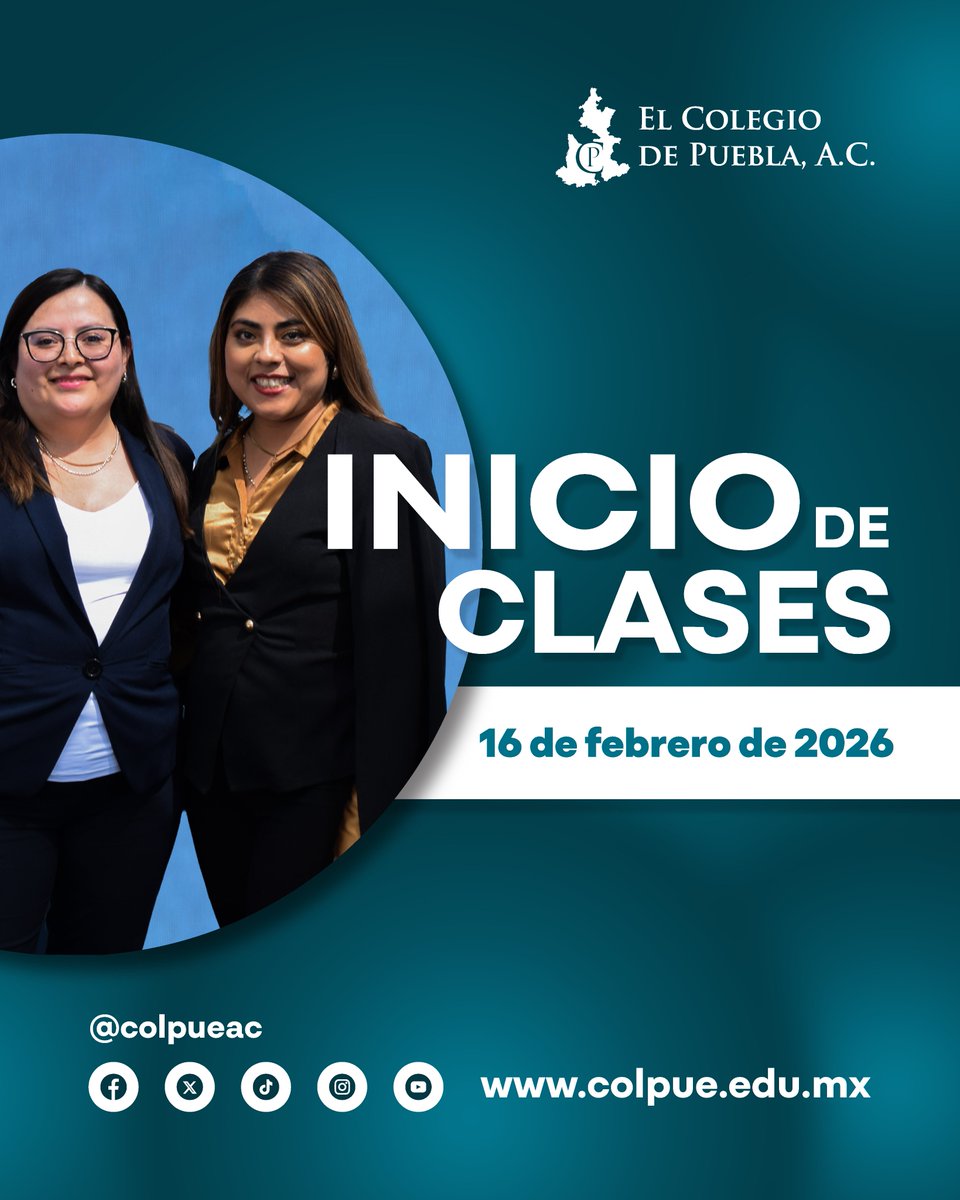 📚En El Colegio de Puebla, A.C., nos preparamos para recibir a nuestra comunidad este 16 de febrero. Iniciamos un nuevo ciclo escolar con el compromiso de seguir impulsando la excelencia académica y la investigación.
Este regreso a las aulas se alinea a la visión educativa de la