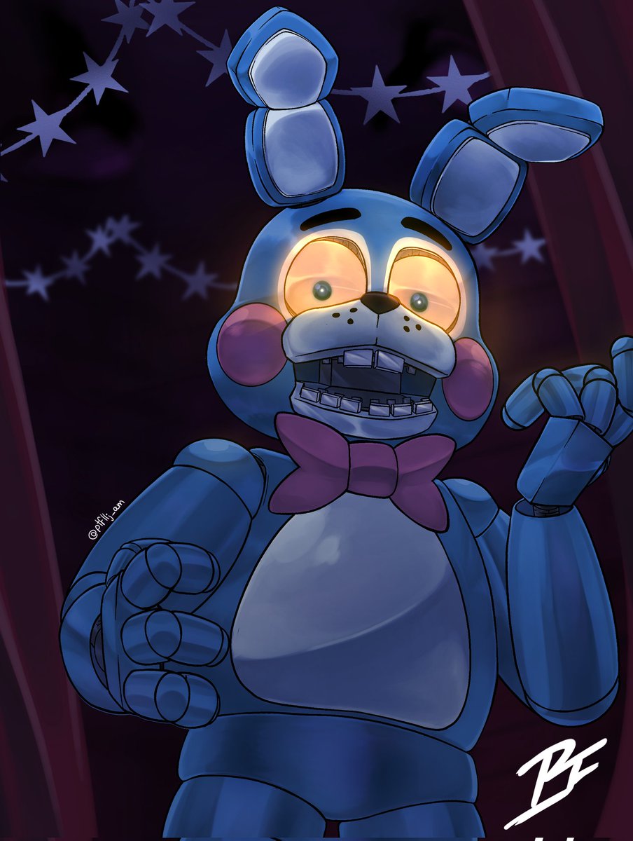 Toy Bonnie, the guitarist of the group 🎸🐰

Two versions indeed 
Hope you like it ❤️💫

#digitalart #FNAF #FNAF2 #fnaf2 #FNAFMovie2 #fanart #fnaffanart #digitaldrawing #toybonnie