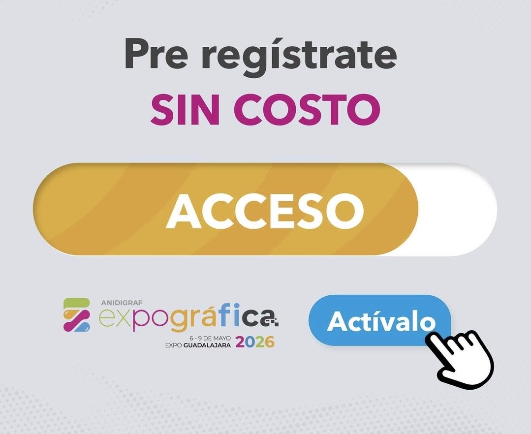 ¿Ya tienes tu acceso a EXPOGRÁFICA 2026?

Pre-regístrate sin costo solo en línea  en minutos y llega directo a lo que te interesa. 
bit.ly/3KlFVnW 

Expo Guadalajara · 6–9 de mayo de 2026.