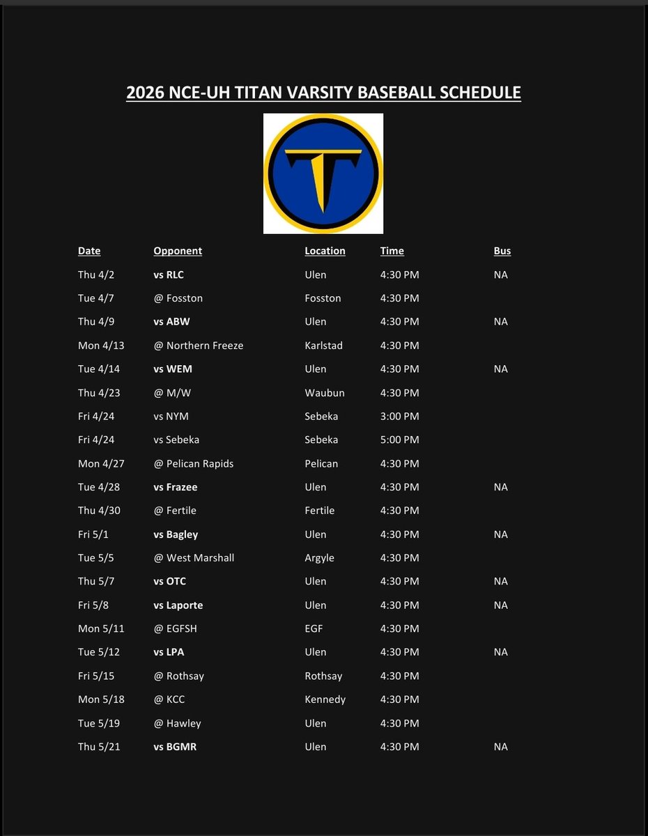 NCE/UH Titans Baseball tweet media