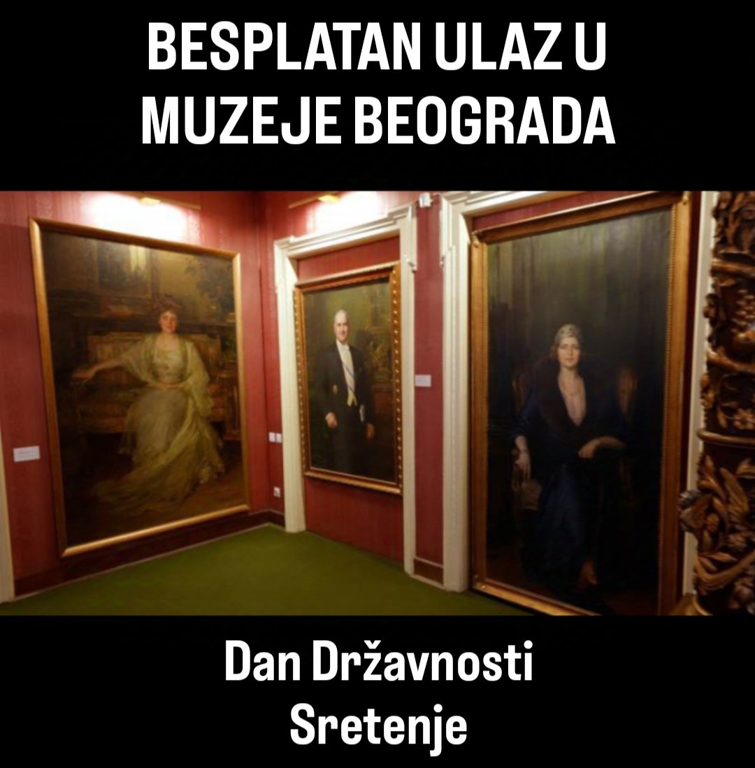 maja85ilic's tweet image. Povodom obeležavanja Dana državnosti Republike Srbije i praznika Sretenje, Muzej grada Beograda tradicionalno obezbeđuje besplatan ulaz za posetioce 14, 15. i 16. februara. 🇷🇸👏
#Srbija #Beograd #muzej #museum #besplatno