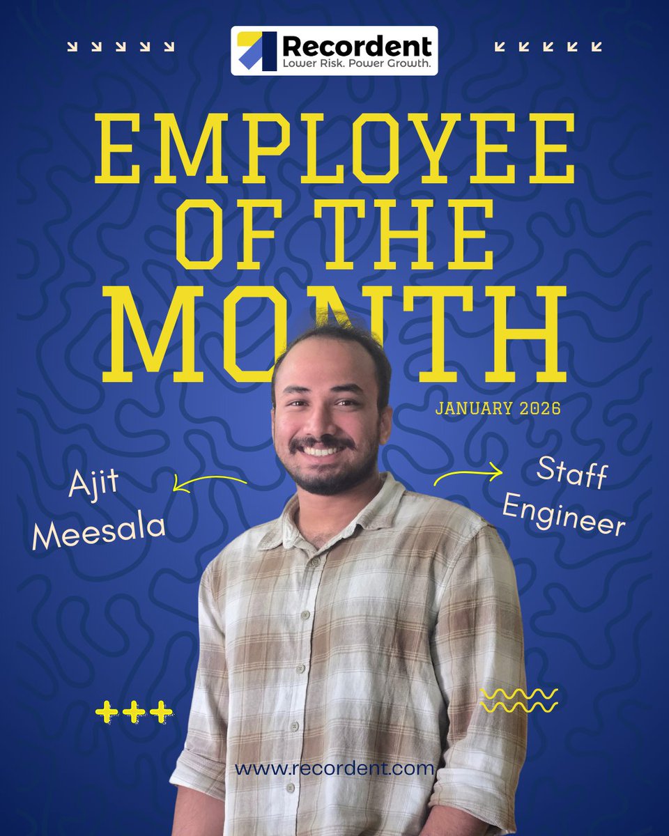 Your hard work, commitment, and positive attitude truly make a difference. We’re proud to have you on the team! Congratulations!    <a href="/ajit_meesala/">Ajit Meesala</a> 
#EmployeeOfTheMonth #EmployeeAppreciation #EmployeeRecognition #Employeespotlight #Teamwork #CompanyCulture #WorkplaceHero