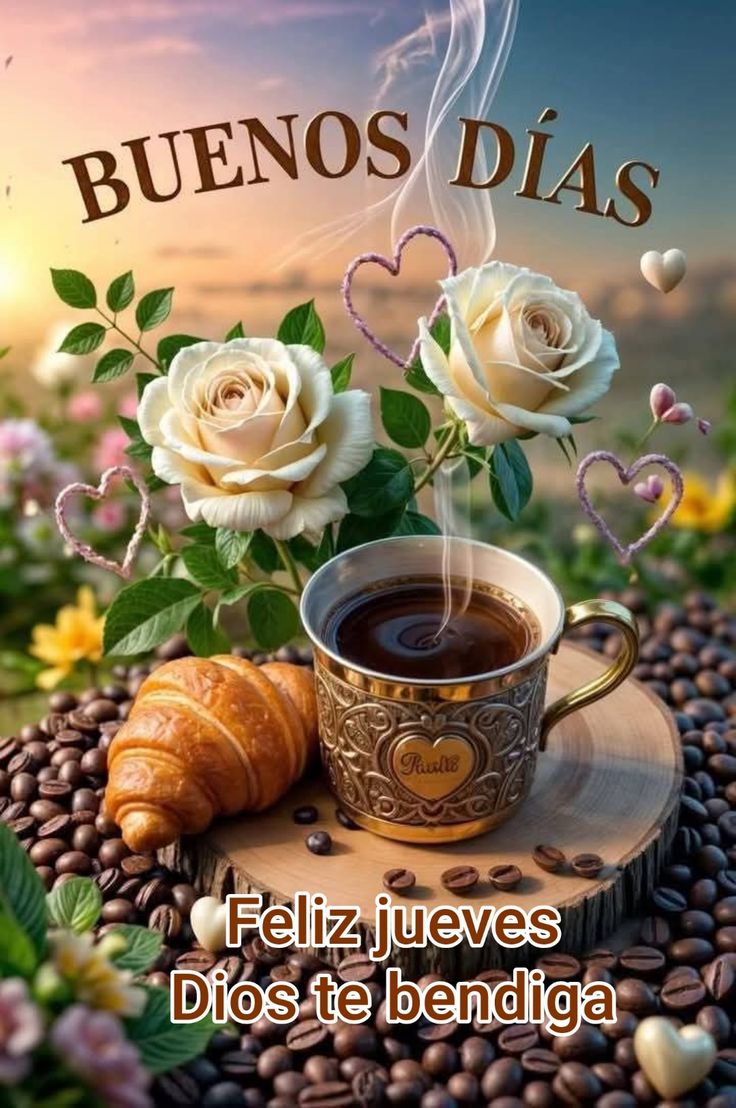 Buenos días, amigos 🥰 
Vamos a por el nuevo día 🌞 que Os lo deseo lleno de bendiciones 🙏 ilusión ✨ y cariño 🧡 
🧙‍♀️☕🍂🇪🇸🍇🌺☔🤗🌿😘
💖🐬 FELIZ JUERNESS 🦋💞