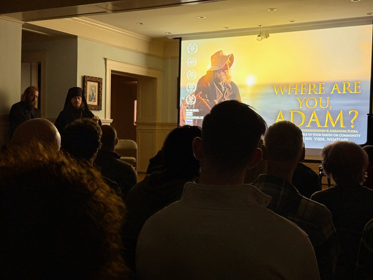 We are grateful to Protodeacon Oleksandr Plyska, producer of "Where are you, Adam?" for bringing this beautiful film to our community and City this evening!