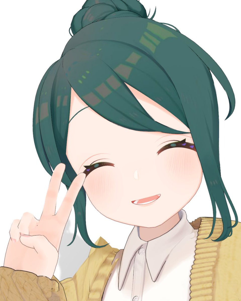 sumisuya's tweet photo. 糸目緑髪マイペースVTuber✌🏻 https://t.co/W63fuw2KSl