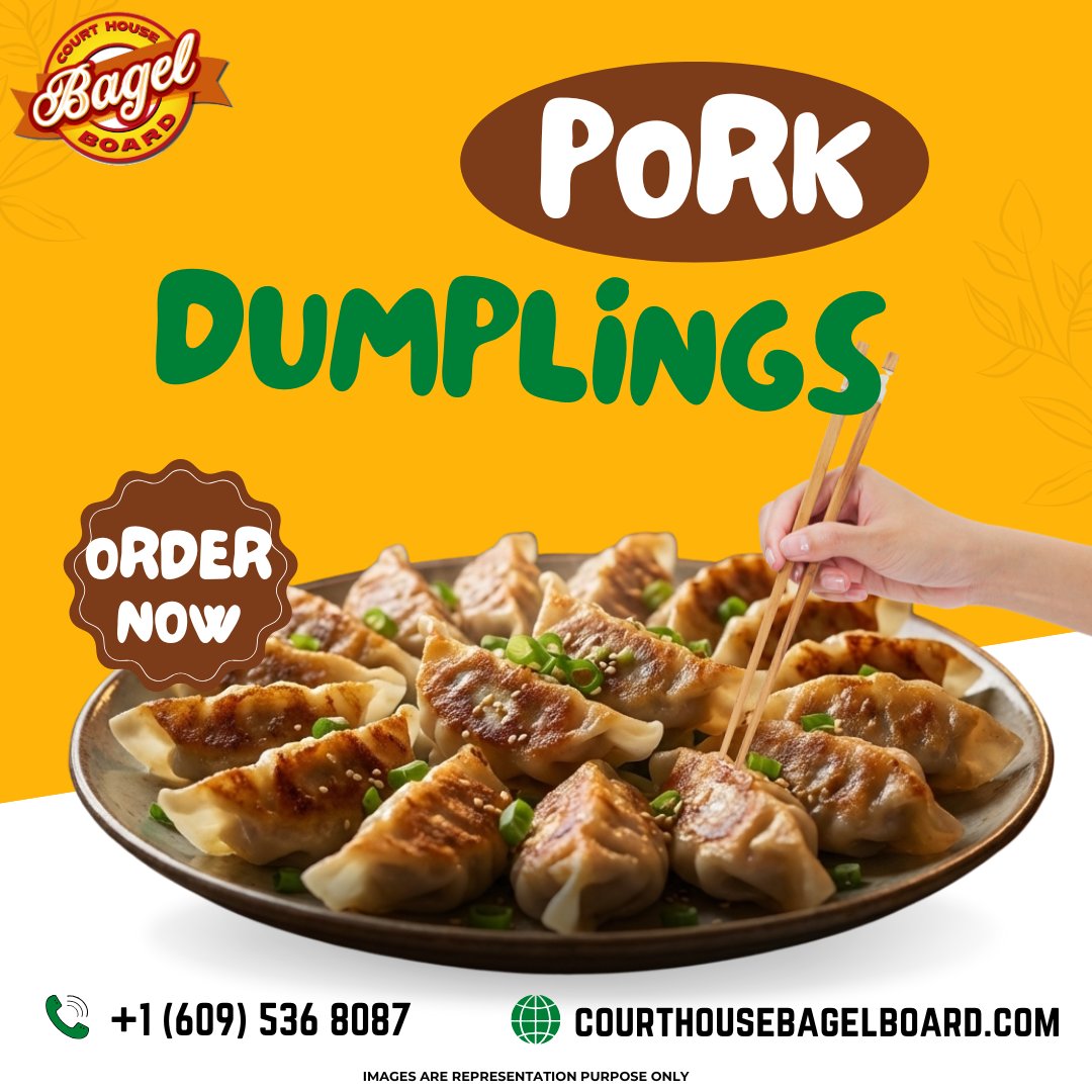 bagelboardcmch's tweet photo. 👉Savory Pork Dumplings filled with seasoned minced pork &amp; fresh herbs deliver juicy flavor in every bite. Steamed or pan fried to perfection they pair beautifully with soy sauce &amp; chili oil!
#PorkDumplings #DumplingLovers #streetfood #tastybite
👉Website: https://t.co/X7ird34Fi6 https://t.co/3vfiD1Eemx