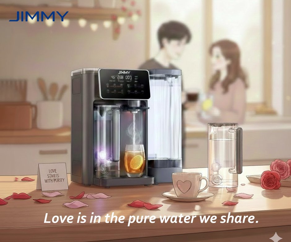 JimmyTechnology's tweet photo. Love is in the water we share. 💕

This Valentine’s, show love in the simplest, purest way — with every sip they take. 💧
The JIMMY R9 delivers clean, hot water on tap, because the best love is the kind that cares for their everyday.
Give the gift of wellness. 💝
#jimmyr9 https://t.co/NQJAGMo1qp