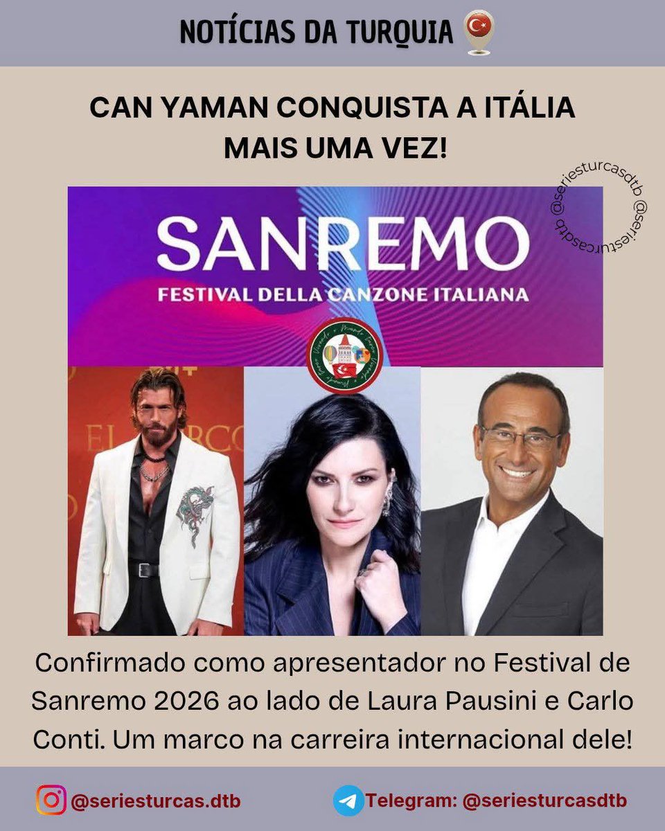 A world of wonders, this is the most wonderful light that enchants with its brightness of colors and will give the warmth of its heart that will smile with you in the beauty of the wonderful day of February 24, 2026. 
#CanYaman 
#Sanremo2026