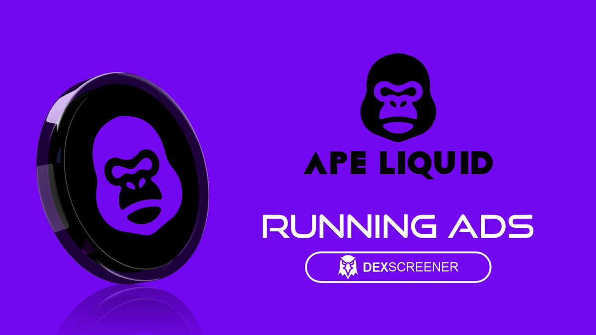 apeliquid_pro's tweet photo. DexScreener Ads now features $ApeLiquid, and we're just getting started
https://t.co/fmxVNd5DZy https://t.co/HOsLdRgWJQ