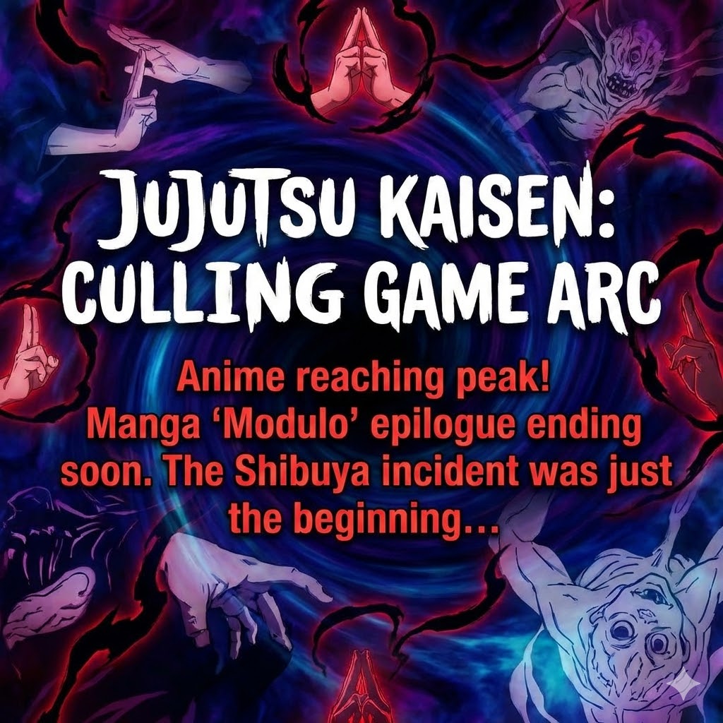 _voidsync's tweet photo. 🚨 ANIME NEWS FLASH! February 2026 is absolutely WILD! 🤯 Swipe ➡️ for the biggest stories you might have missed!

From Jujutsu Kaisen reaching PEAK hype to a legendary studio closing its doors and MAJOR announcements for your favorite series, this month has it all.

👉 Slide 2: The Culling Game arc is delivering the best episodes, and the manga is finally wrapping up. Are you ready for the end? 

👉 Slide 3: An emotional farewell to Studio Gainax, the legends behind Evangelion and Gurren Lagann. Thank you for everything! 🙏

 👉 Slide 4: The hype train has no brakes! Check out the massive announcements for Made in Abyss, One Piece, Bleach, and JoJo! 🎬🏴‍☠️⚔️🐎

👇 QUESTION OF THE DAY: Which upcoming anime from Slide 4 are you MOST excited for? Let us know in the comments! 🔥

#animenews #jujutsukaisen #jjk #cullinggame #studiogainax #neongenesisevangelion #gurrenlagann #madeinabyss #onepiece #bleach #jojo #steelballrun #animecommunity #otaku #newanime