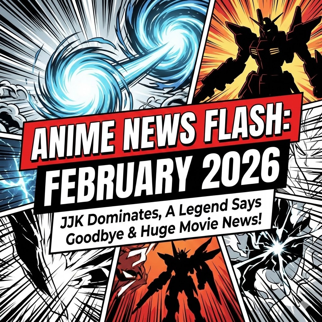_voidsync's tweet photo. 🚨 ANIME NEWS FLASH! February 2026 is absolutely WILD! 🤯 Swipe ➡️ for the biggest stories you might have missed!

From Jujutsu Kaisen reaching PEAK hype to a legendary studio closing its doors and MAJOR announcements for your favorite series, this month has it all.

👉 Slide 2: The Culling Game arc is delivering the best episodes, and the manga is finally wrapping up. Are you ready for the end? 

👉 Slide 3: An emotional farewell to Studio Gainax, the legends behind Evangelion and Gurren Lagann. Thank you for everything! 🙏

 👉 Slide 4: The hype train has no brakes! Check out the massive announcements for Made in Abyss, One Piece, Bleach, and JoJo! 🎬🏴‍☠️⚔️🐎

👇 QUESTION OF THE DAY: Which upcoming anime from Slide 4 are you MOST excited for? Let us know in the comments! 🔥

#animenews #jujutsukaisen #jjk #cullinggame #studiogainax #neongenesisevangelion #gurrenlagann #madeinabyss #onepiece #bleach #jojo #steelballrun #animecommunity #otaku #newanime
