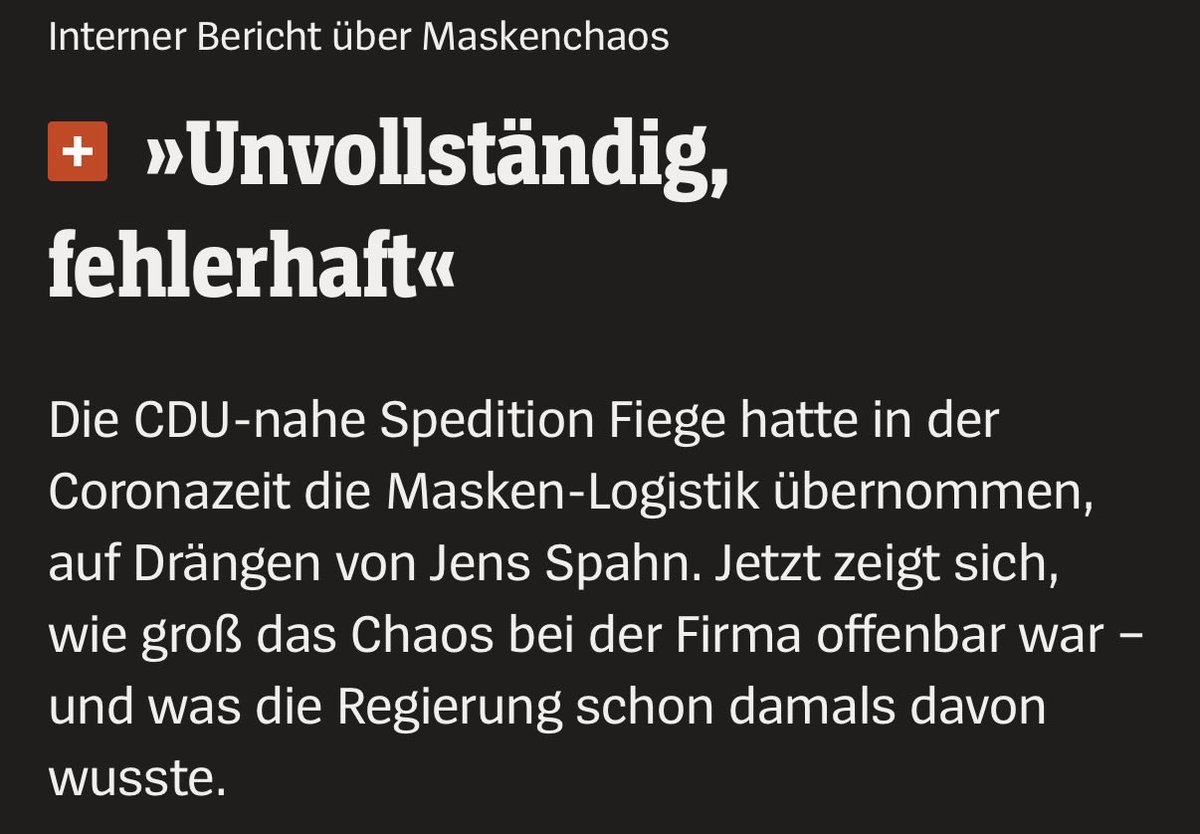 Bemerkenswert an den Spahn Skandalen ist nicht, dass immer neue Details zu Masken &amp; Co ans Licht kommen.
Sondern dass sie nie politische Konsequenzen haben.

Verantwortungsübernahme scheint in der Union ein Fremdwort.

So entsteht der Eindruck: Für manchen gelten andere Maßstäbe.