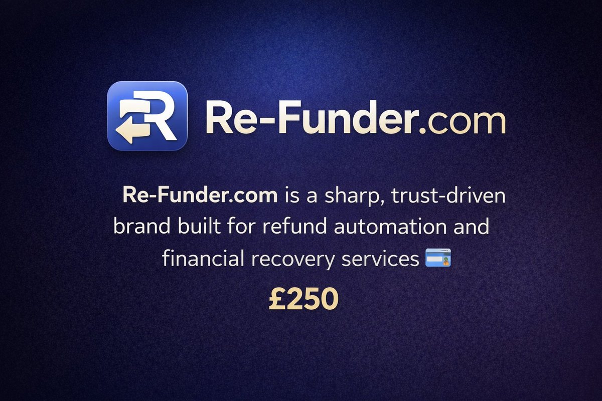 Head to ReadyBusiness.co.uk and secure a ready-made AI brand before someone else builds it first 🚀

Re-Funder.com and AssistantLady.com are live, positioned, and priced at just £200–£250 not just domains, but launch-ready business identities.
