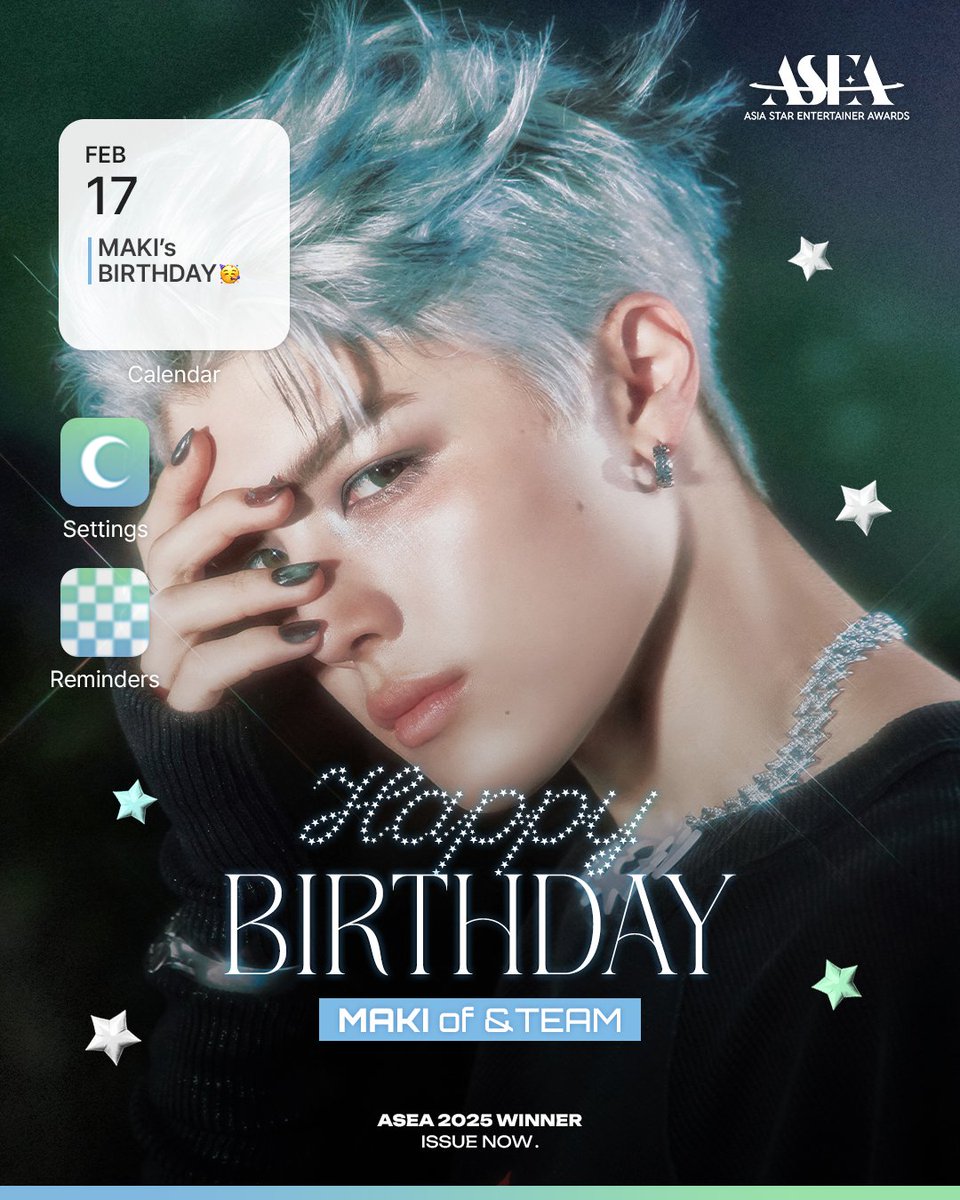 asea_official's tweet photo. 𝗔𝗦𝗘𝗔 𝟮𝟬𝟮𝟱 𝗪𝗜𝗡𝗡𝗘𝗥 𝗜𝗦𝗦𝗨𝗘 𝗡𝗢𝗪📰
#앤팀 #andTEAM #エンティーム
#마키 #MAKI

2026.02.17 HAPPY #마키 DAY🎂
생일을 축하합니다!🥳

🏆𝐀𝐒𝐄𝐀 𝟐𝟎𝟐𝟔🏆
#COMINGSOON

💌2월 월간 투표 진행 중 (~2/28)
🗳️#뮤빗 #Mubeat #마이원픽 #my1pick #포도알 #PODOAL

#ASEA #ASEA2025 #ASEA2026
#AsiaStarEntertainerAwards