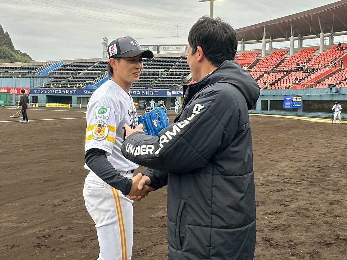 宮崎、福岡ソフトバンクホークスキャンプ‼️ 牧原選手、周東選手に会え
